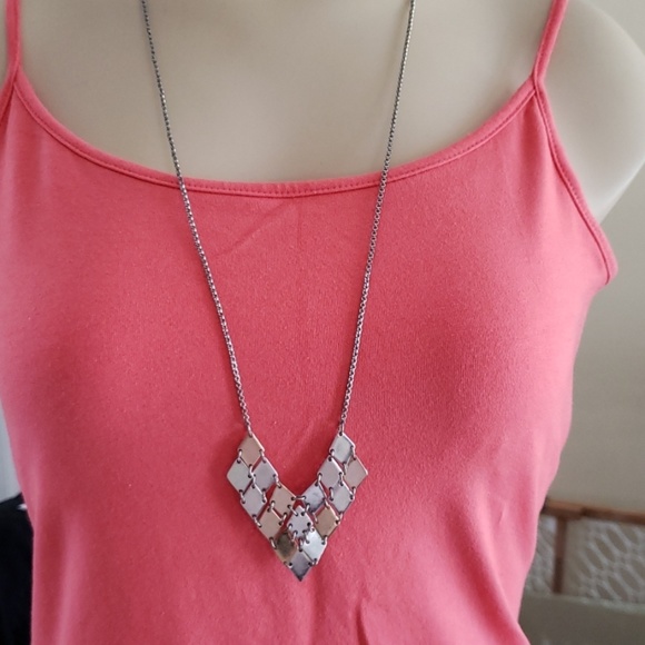 American Eagle Outfitters Jewelry - American Eagle Two tone Long Chevron Necklace American Eagle Outfitters Jewelry - American Eagle Two tone Long Chevron Necklace